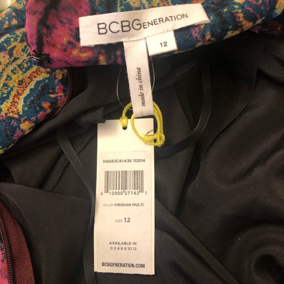 BCBG BCBGeneration Mini Multi Floral Babydoll Dress NWT - Picture 6 of 15